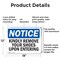 Signmission Kindly Remove Your Shoes Upon Entering, 18 in W x Rectangle, Aluminum OS-2PACK-NS-A-1218-L-13899 - alternate 7